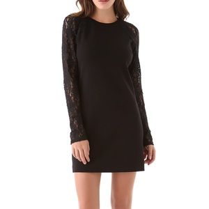Juicy Couture black Raglan Lace Sleeve Dress. XS